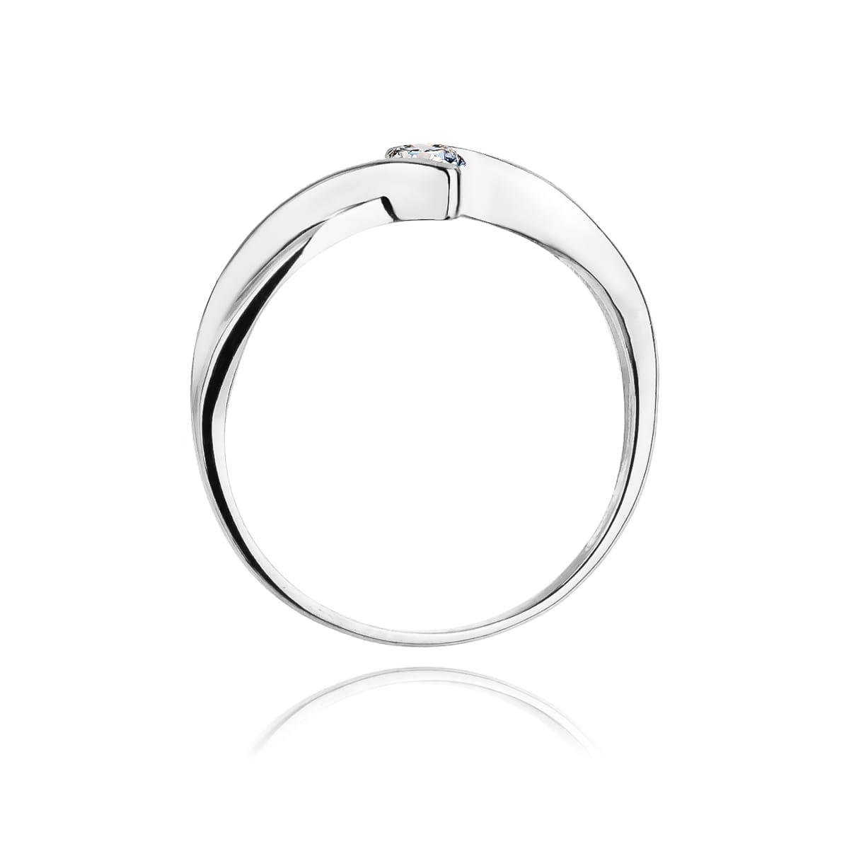 W191B Diamantový prsteň 0,08ct biele zlato Au 585/1000 - 2