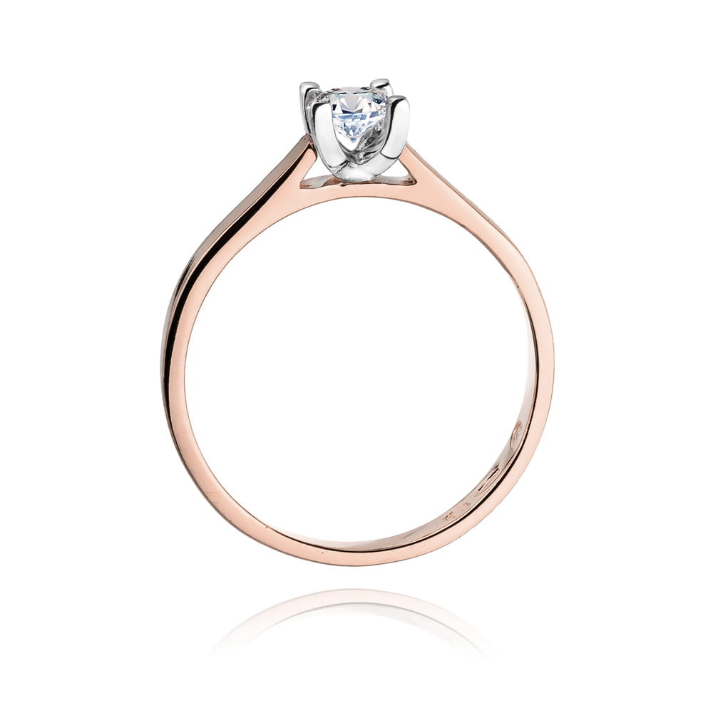 W221B Diamantový prsteň 0,20ct ružové zlato Au 585/1000 - 2