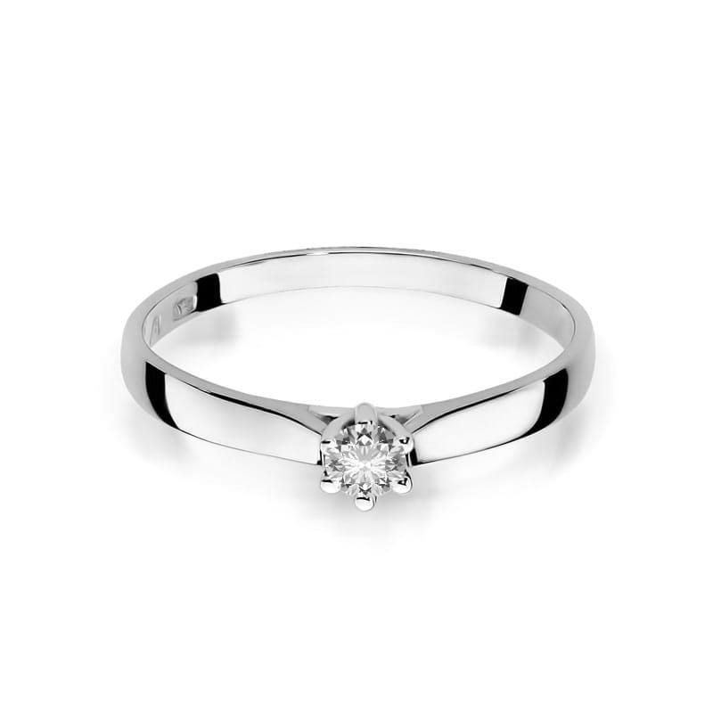 W222 Diamantový prsteň 0.12ct biele zlato Au 585/1000 - 1