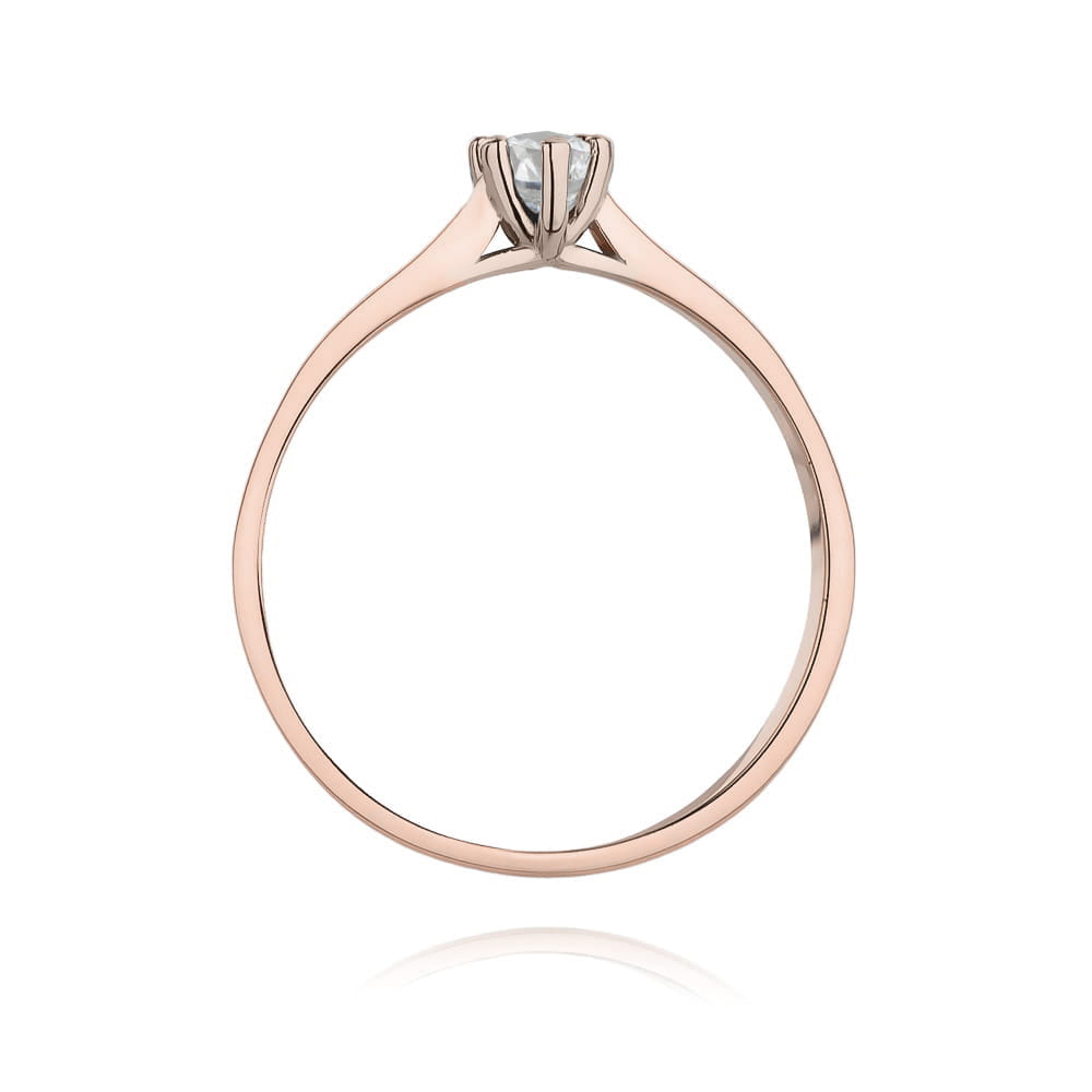 W222 Diamantový prsteň 0,15ct ružové zlato Au 585/1000 - 2