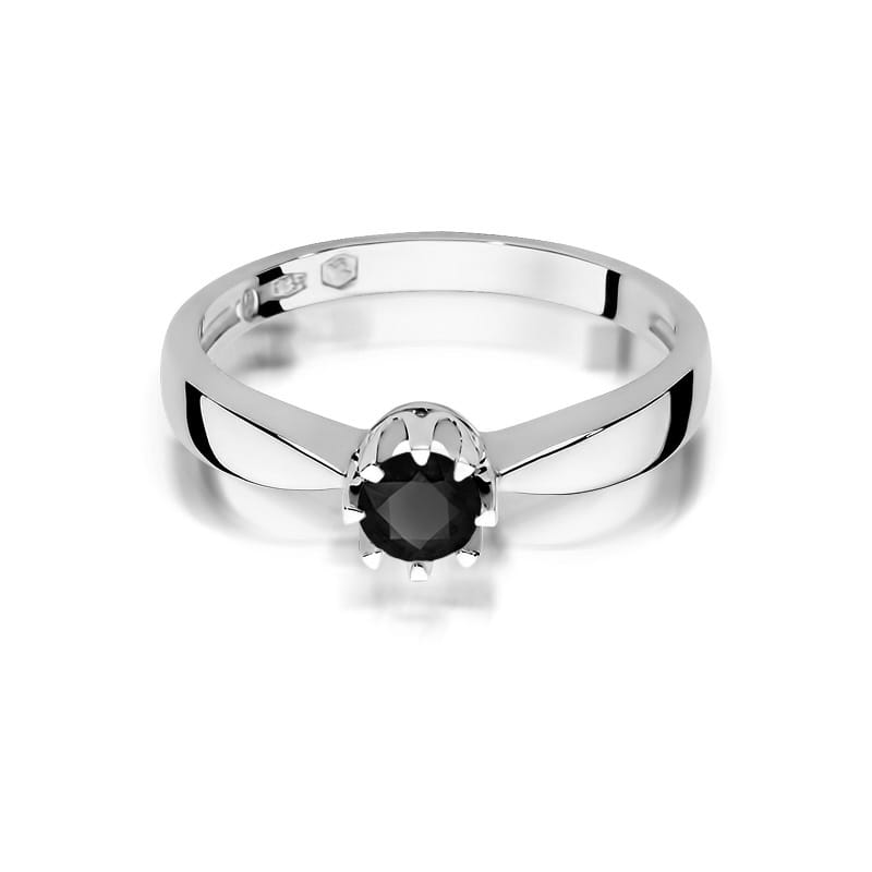 W228 Prsteň Black Diamond 0,30ct biele zlato Au 585/1000 - 1