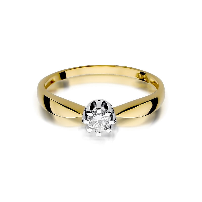 W228 Diamantový prsteň 0,20ct žlté zlato Au 585/1000 - 1