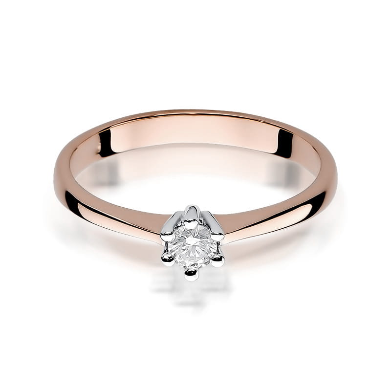 W256 Diamantový prsteň 0,20ct ružové zlato Au 585/1000 - 1