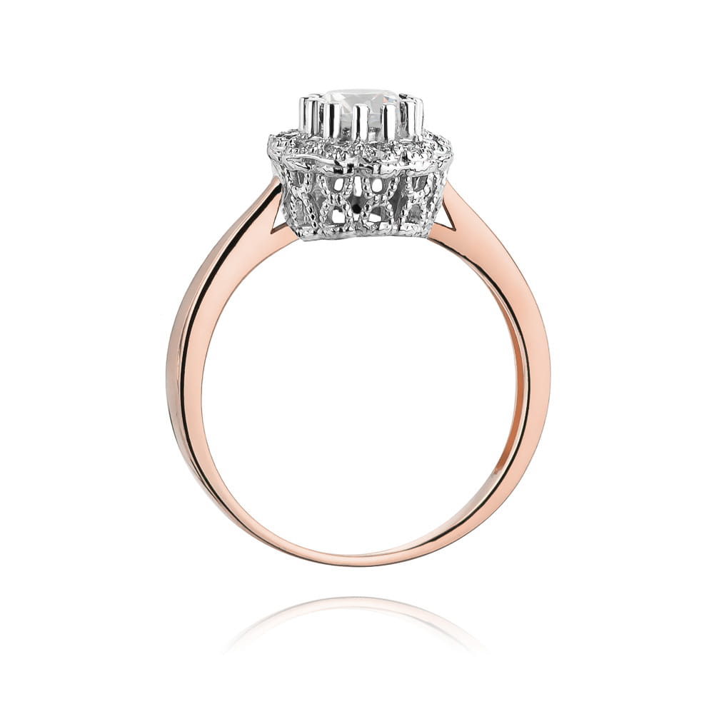 W284 prsteň White Sapphire 0.60ct ružové zlato Au 585/1000 - 2