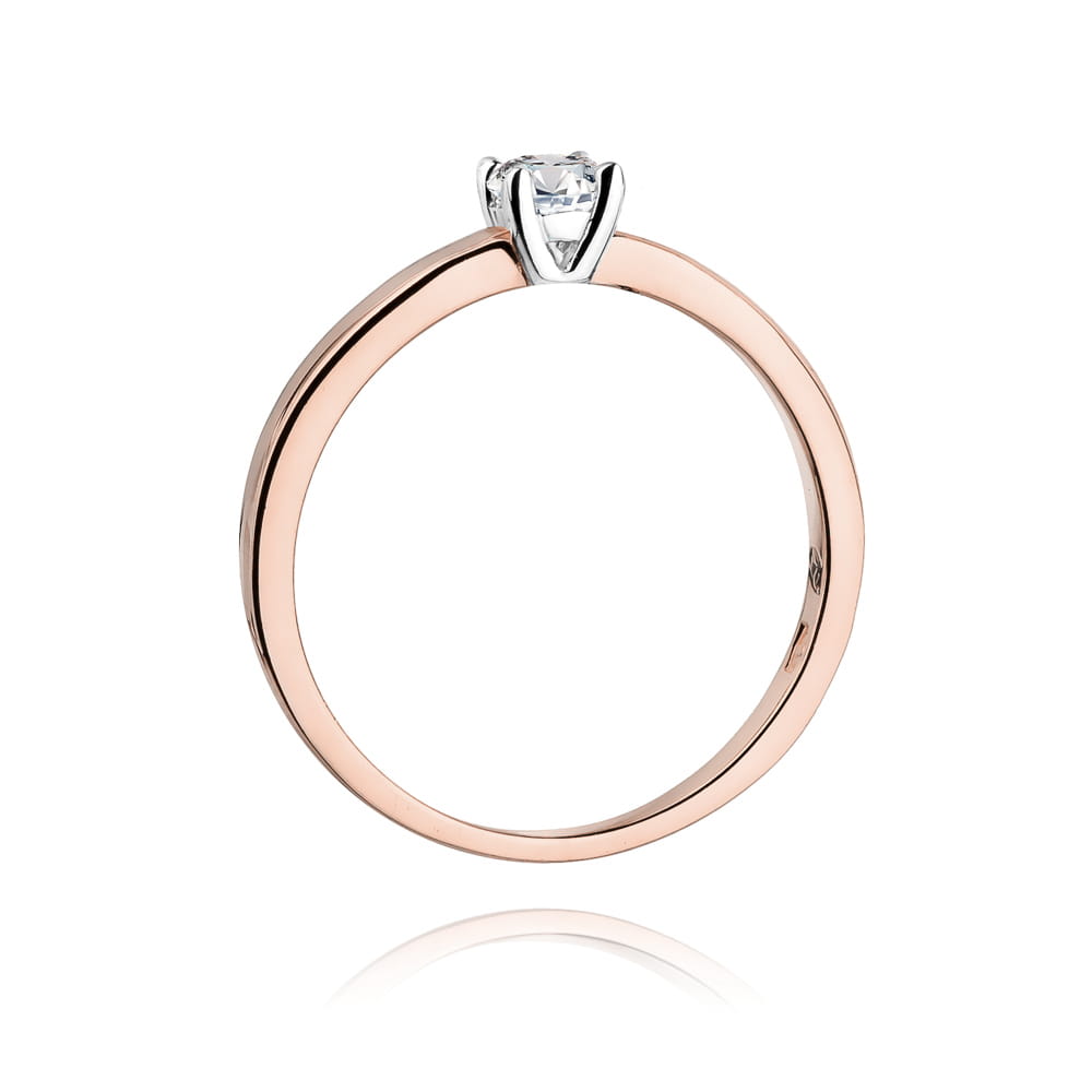 W292 Diamantový prsteň 0,25ct ružové zlato Au 585/1000 - 2