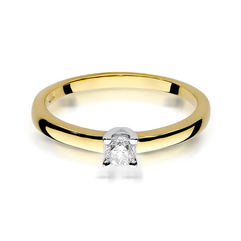 W292 Diamantový prsteň 0,25ct žlté zlato Au 585/1000 - 1