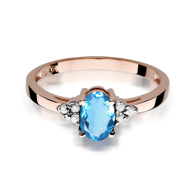 W308 Topaz prsteň 0,90ct ružové zlato Au 585/1000 - 1