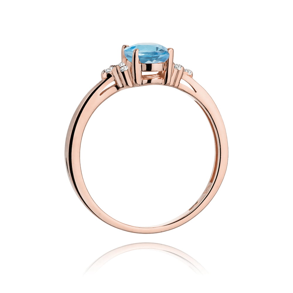 W308 Topaz prsteň 0,90ct ružové zlato Au 585/1000 - 2
