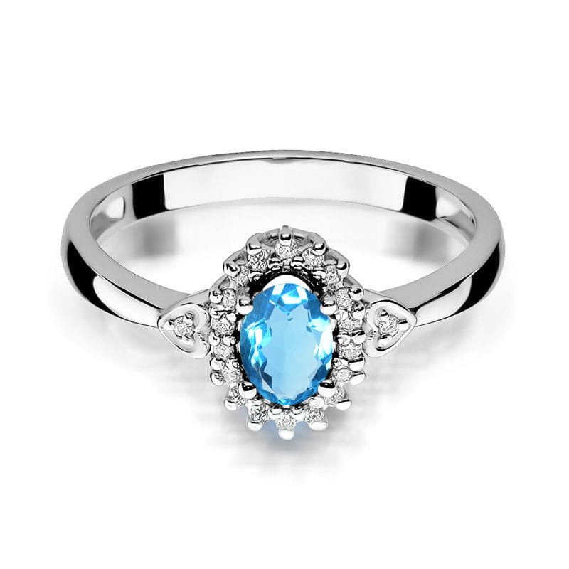 W312 Topaz prsteň 0,50ct biele zlato Au 585/1000 - 1