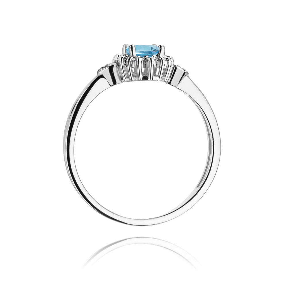 W312 Topaz prsteň 0,50ct biele zlato Au 585/1000 - 2