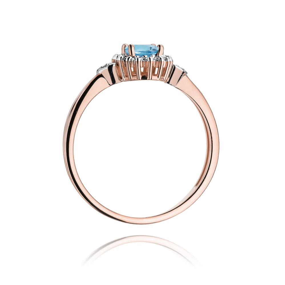 W312 Topaz prsteň 0,50ct ružové zlato Au 585/1000 - 2