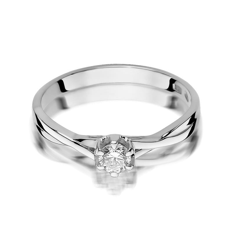 W340B Diamantový prsteň 0,20ct biele zlato Au 585/1000 - 1