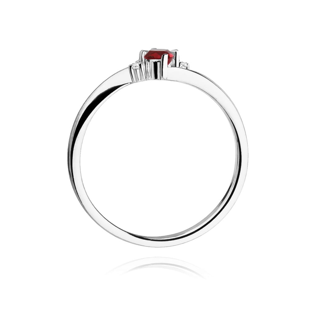 W346B Ruby prsteň 0,30ct biele zlato Au 585/1000 - 2