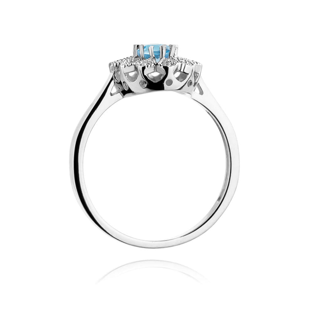 W354 Topaz prsteň 0,50ct biele zlato Au 585/1000 - 2