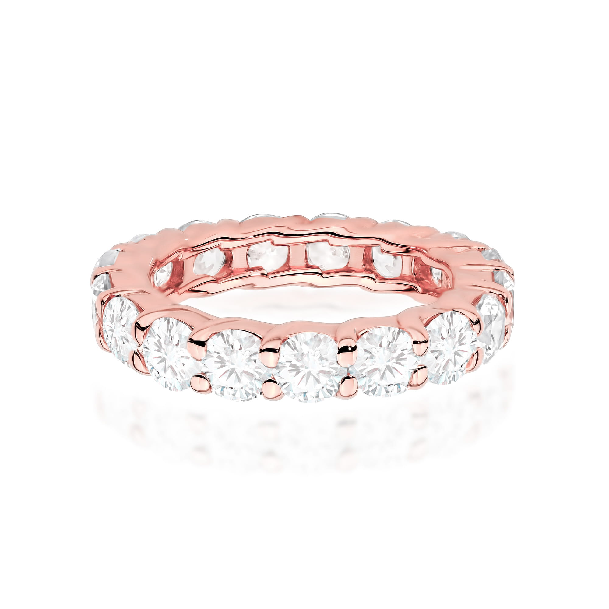 Prsteň W0516 s diamantmi ružové zlato Au 585/1000 - 1