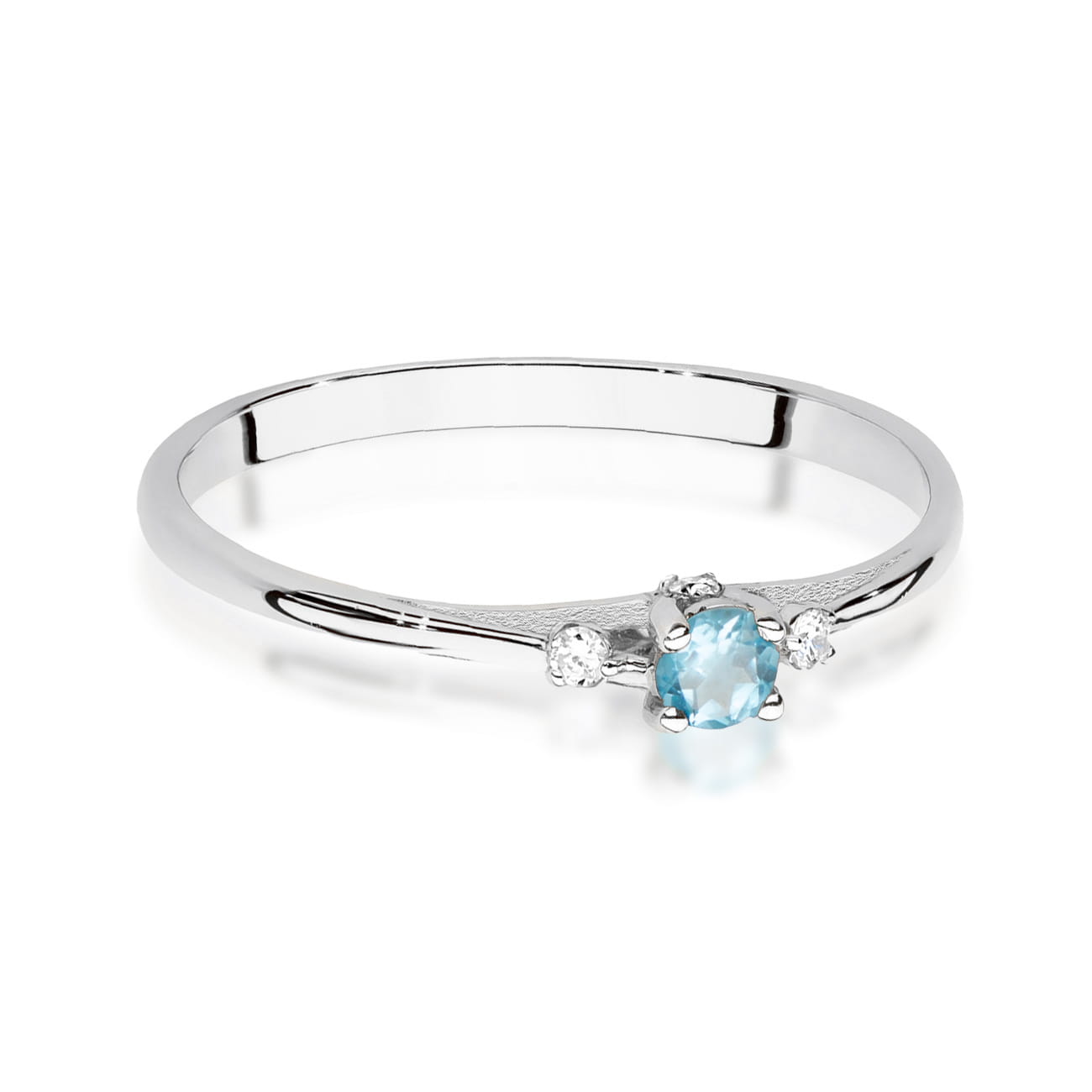 Prsteň W0614 Topaz 0,15ct biele zlato Au 585/1000 - 1