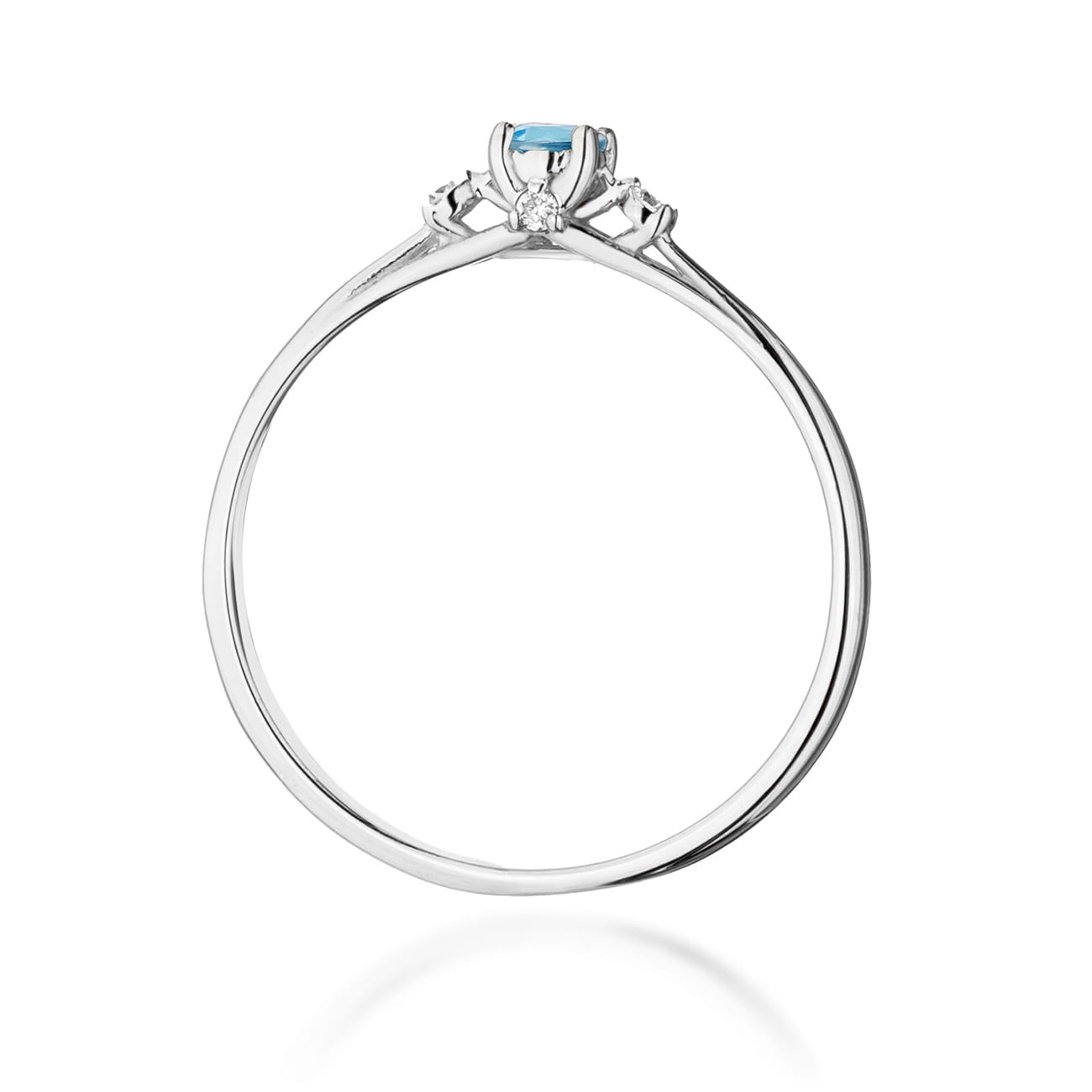Prsteň W0614 Topaz 0,15ct biele zlato Au 585/1000 - 2