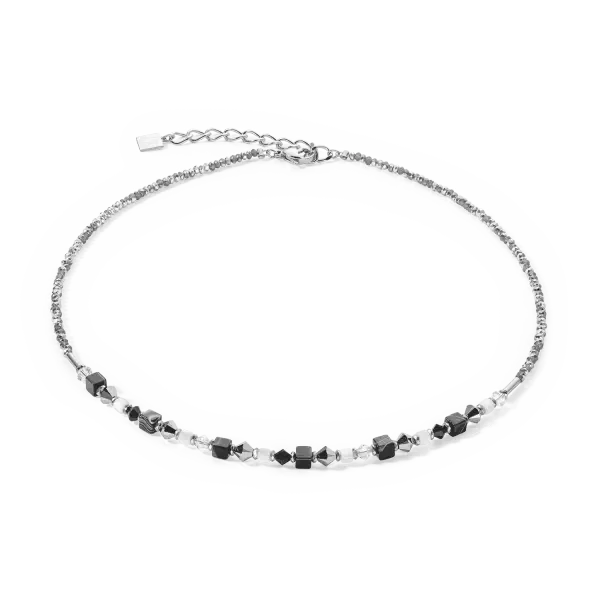 COEUR DE LION dámsky náhrdelník Princess Shape Mix black-white 4239101314