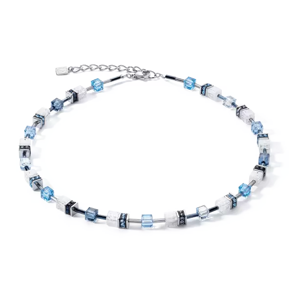 COEUR DE LION dámsky náhrdelník GeoCUBE® Iconic Nature blue white 3018100714