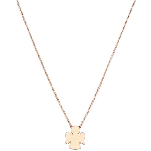 Ružovo pozlátený Strieborný náhrdelník AMEN Angels CLAR3