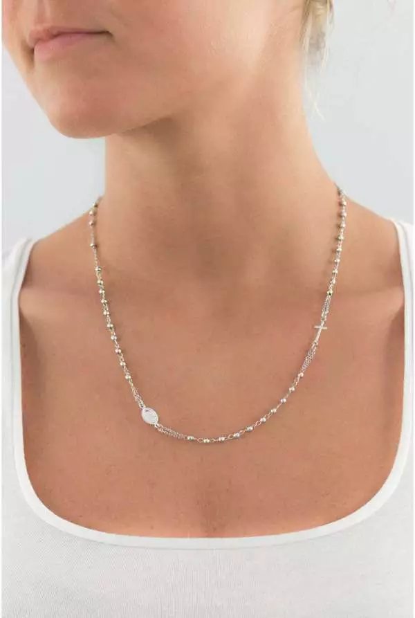 strieborný náhrdelník AMEN Rosary CROB3 - 2