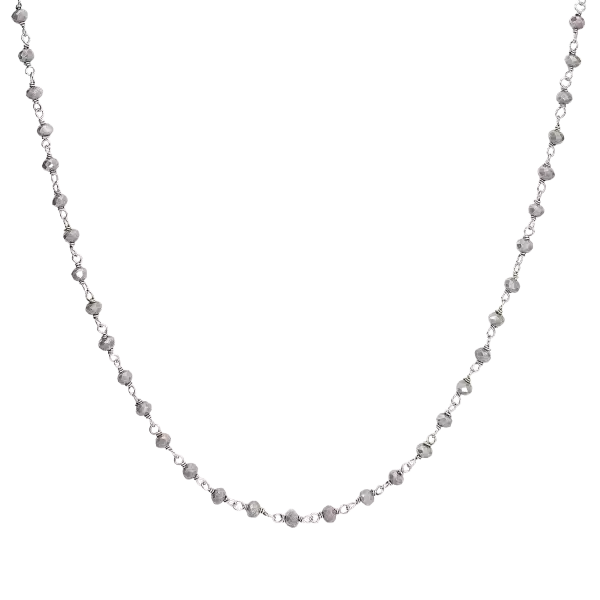strieborný náhrdelník s dymovými krištáľmi AMEN Romance CLBF45