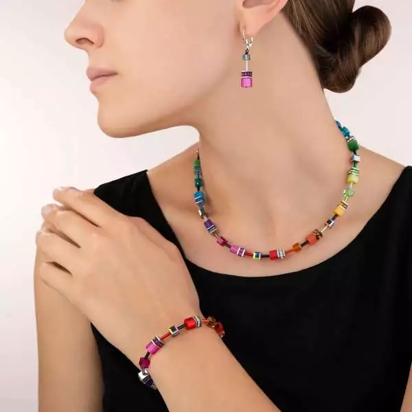 COEUR DE LION dámsky náhrdelník GeoCUBE® multicolour rainbow 2838101520 - 2
