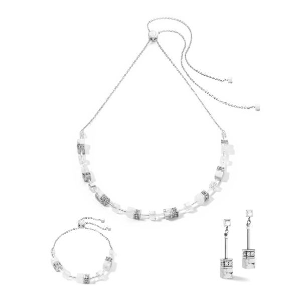 COEUR DE LION dámsky náhrdelník GeoCUBE® Iconic Nature Chain necklace white 3035101400 - 2