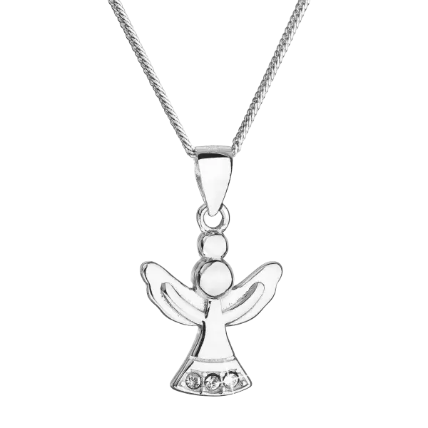 Strieborný náhrdelník anjel so Swarovski kryštálmi Evolution 3.0g 32078.1