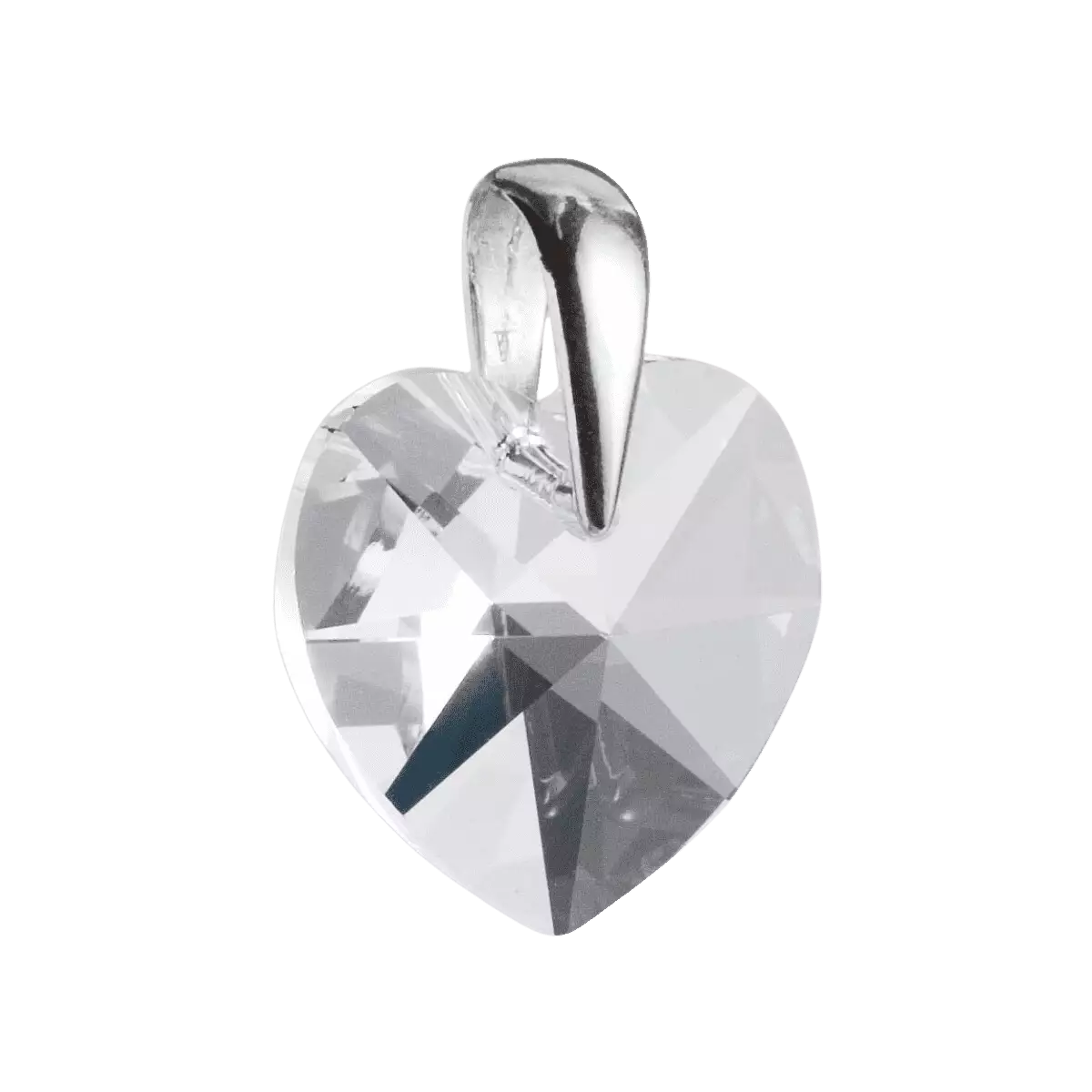 Strieborný prívesok s krištálmi Swarovski biele srdce Evolution 2.0g 34002.1