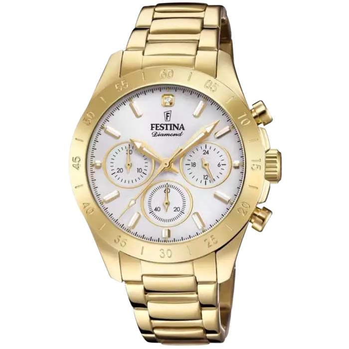 Trendy zlaté dámske náramkové hodinky FESTINA 20400/1 BOYFRIEND COLLECTION