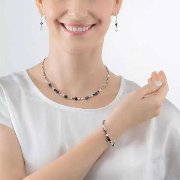 COEUR DE LION dámsky náhrdelník Princess Shape Mix black-white 4239101314 - 2