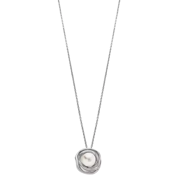 LOTUS dámsky oceľový náhrdelník s perlou STYLE LS1855-1/1