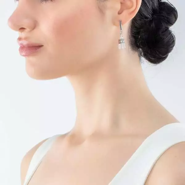 COEUR DE LION náušnice GeoCUBE® Precious Fusion Pearls earrings white 5086211400 - 2