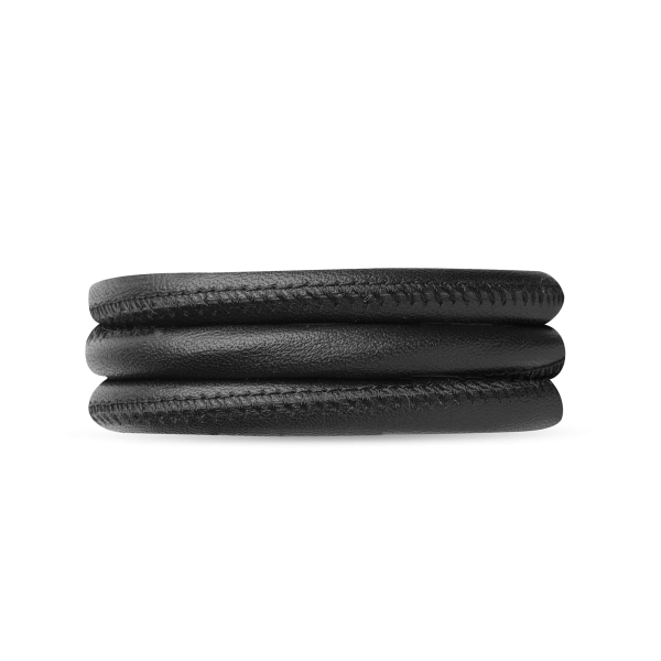 Čierny kožený navinovací náramok Christina 6mm Black