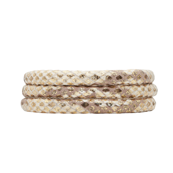 Kožený navinovací náramok Christina 6mm Gold snake
