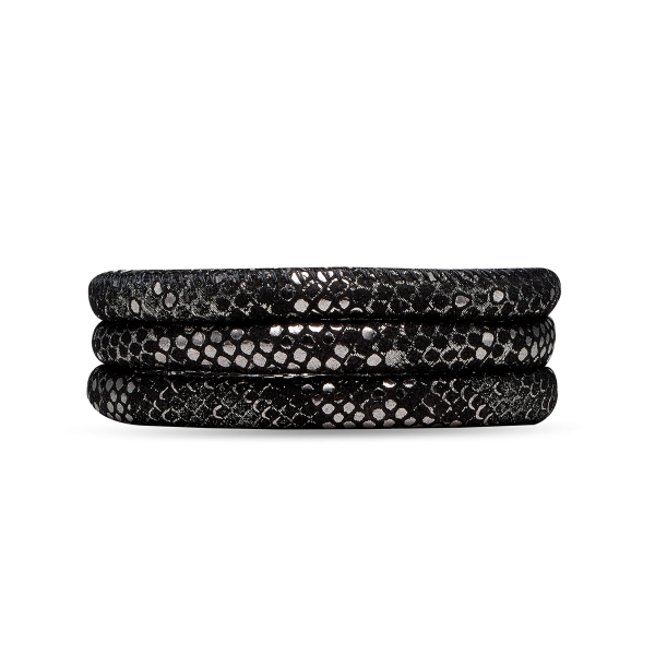 Kožený navinovací náramok Christina 6mm Silver Black
