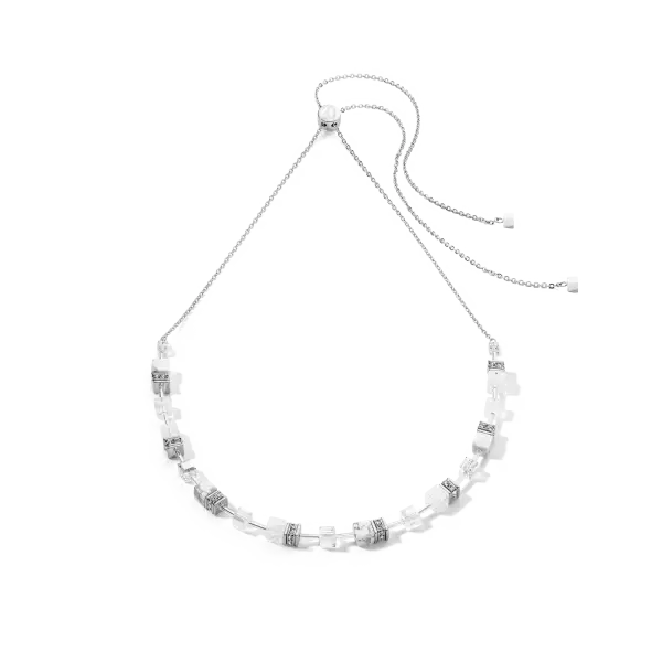 COEUR DE LION dámsky náhrdelník GeoCUBE® Iconic Nature Chain necklace white 3035101400