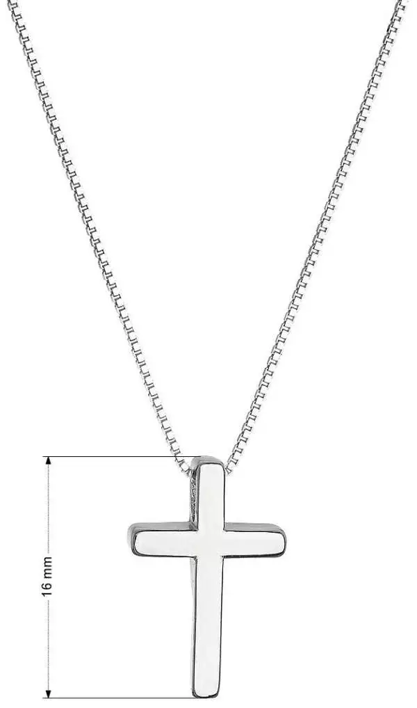 Strieborný náhrdelník s príveskom krížik Evolution 3.0g 62005 - 2