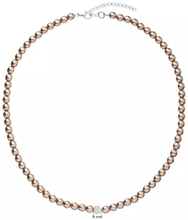 Perlový náhrdelník bronz 32063.3 - 2