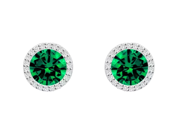 Strieborné náušnice Preciosa Emerald 5269 66