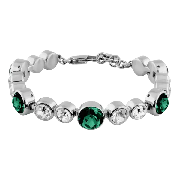 DYRBERG/KERN náramok CALICE Emerald Green / Crystal. 430168
