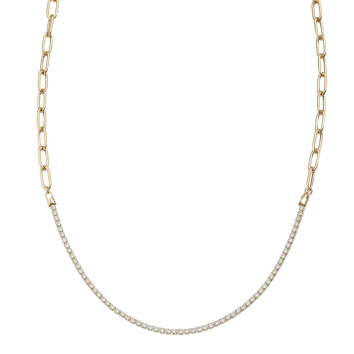 Dámsky pozlátený tenisový náhrdelník AMEN CLCATEGBZ