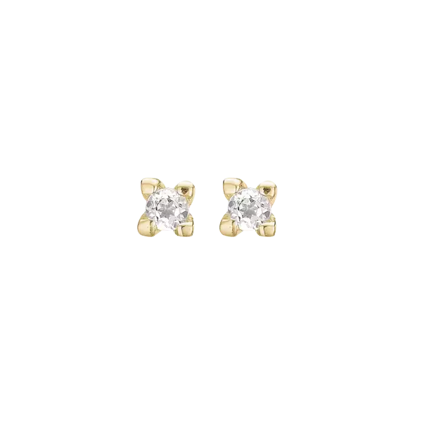 Pozlátené Strieborné náušnice Christina Labgrown diamond 0,1ct