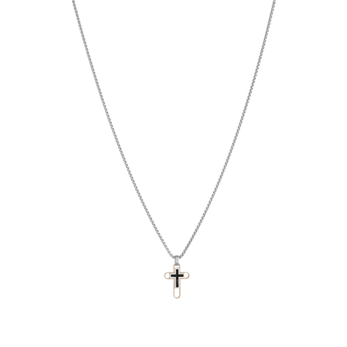 Pánsky oceľový náhrdelník s krížikom LIU.JO MLJ333