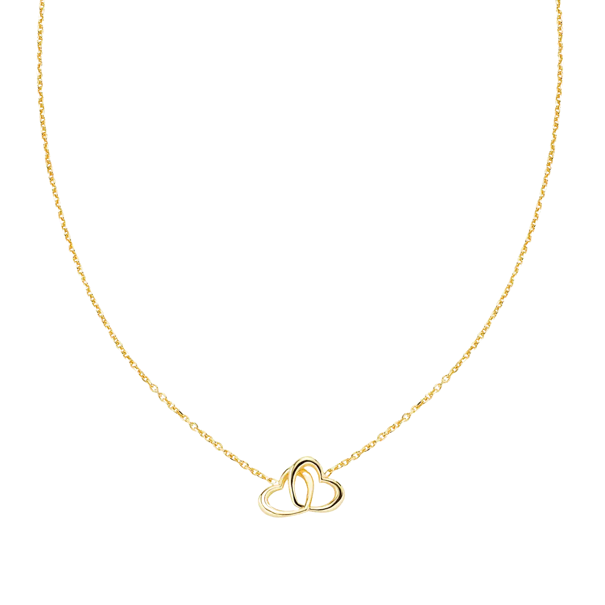 Dámsky náhrdelník AMEN so zlatými prepletenými srdiečkami