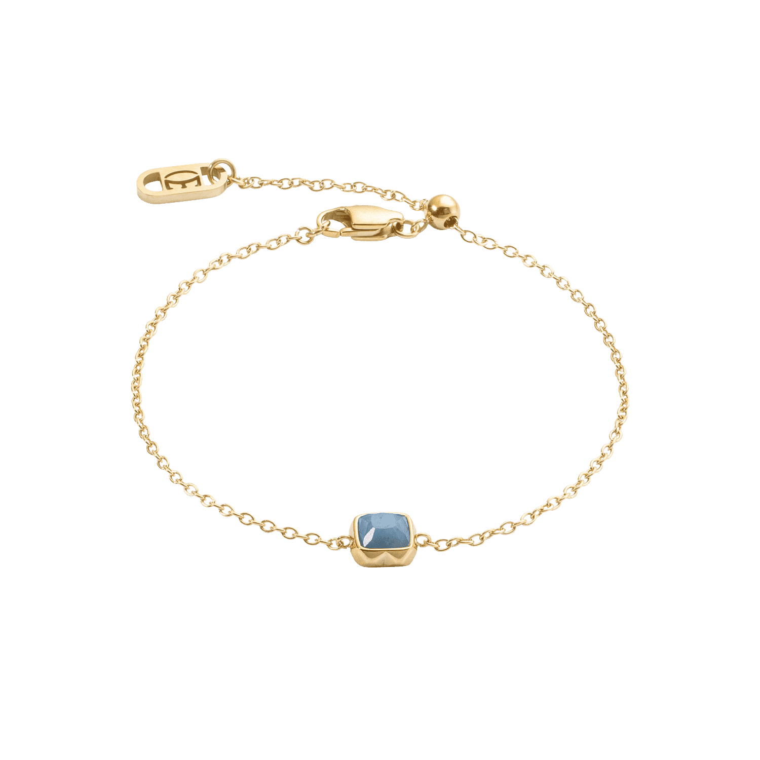 Coeur de Lion náramok Birthstone March Bracelet Blue Aventurine 1301/30-0700 2