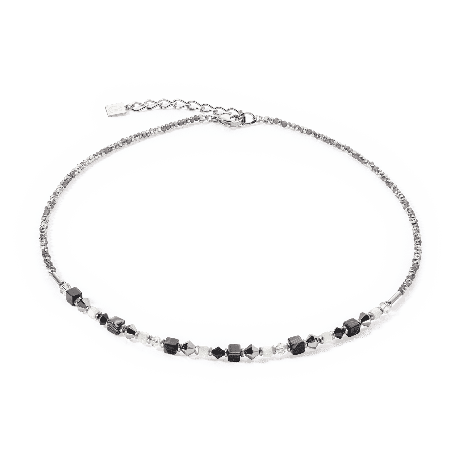 COEUR DE LION dámsky náhrdelník Princess Shape Mix black-white 4239101314 2