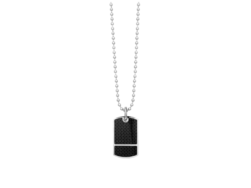 Oceľový náhrdelník AAGAARD s príveskom Karbon 330702 2