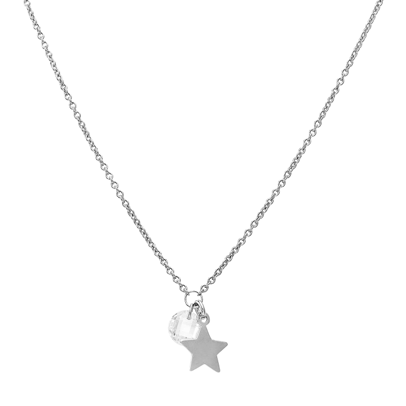 Strieborný náhrdelník AMEN Diamond Star CLSTBB 2
